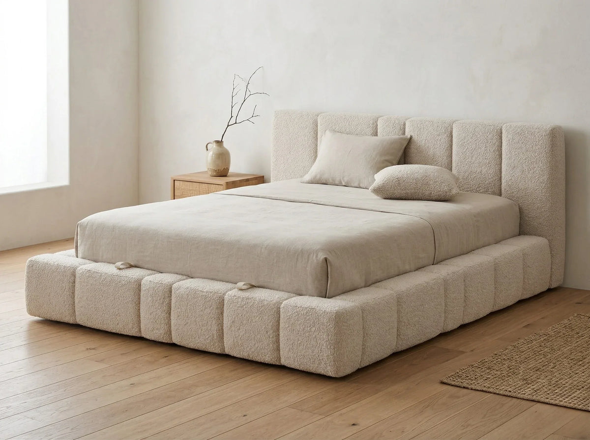 lit-coffre-rembourre-tissu-bouclette-beige-kiro